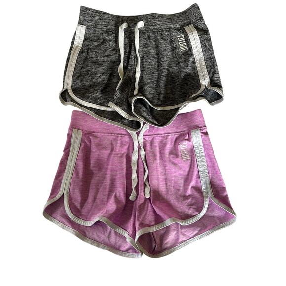 Justice grey and purple shorts size 8 - Picture 1 of 3